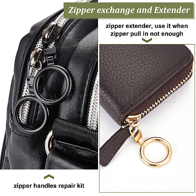 20PCS 5 Silver Metal Zipper With D Ring, Bags Zipper Pull, Purse Zipper,  Suitcases Zipper, Replacement for 5 Nylon Zipper,whole Sale,order 