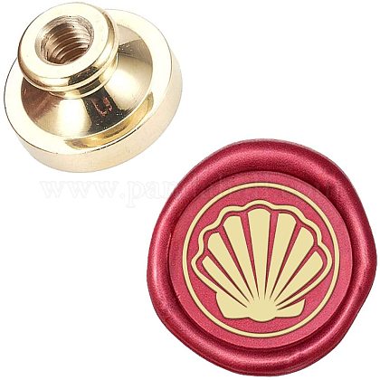 CRASPIRE Wax Seal Stamp Head Shell Removable Sealing Brass Stamp Head for Creative Gift Envelopes Invitations Cards Decoration AJEW-WH0099-086-1