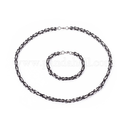 304 Stainless Steel Jewelry Sets SJEW-F207-10BP-1