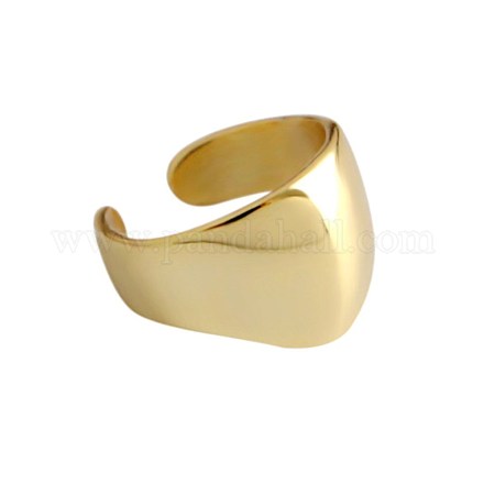 Semplici orecchini a polsino in ottone da donna EJEW-BB62852-A-1