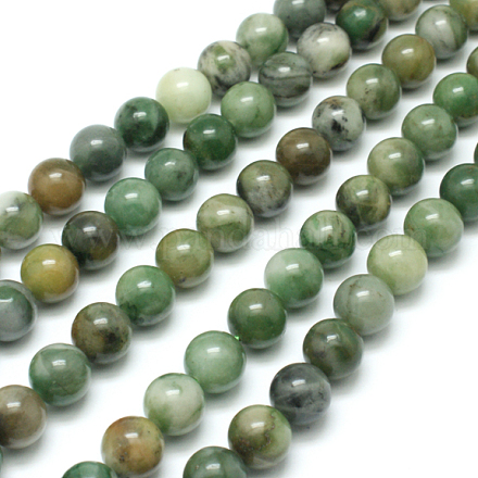 Natural African Jade Bead Strands G-G735-22-4mm-AB-1