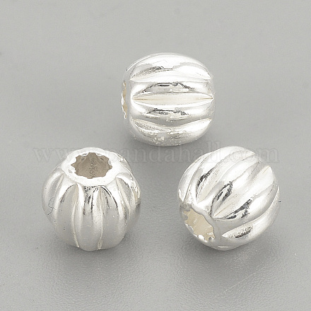 925 plata de ley perlas corrugadas X-STER-S002-14-5mm-1