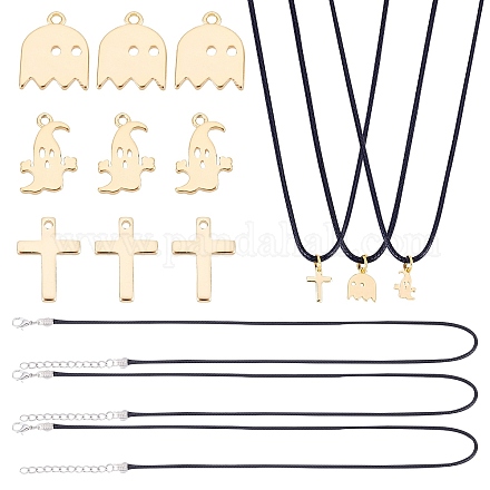 PandaHall Elite 16Pcs Halloween Theme DIY Necklaces Making Kits DIY-PH0002-76-1