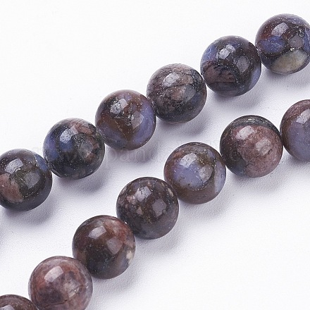 Natural Glaucophane Beads Strands X-G-F520-39-10mm-1