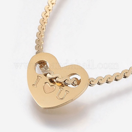 304 Stainless Steel Pendants Necklaces NJEW-E130-02G-1