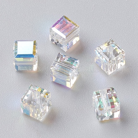 Abalorios de vidrio electroplate RGLA-G015-C01-001AB-1