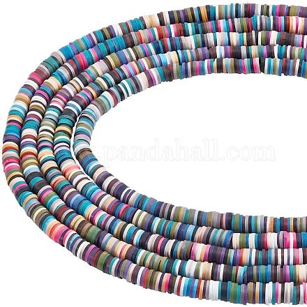 NBEADS 5 Strands Polymer Clay Beads CLAY-NB0001-27-1