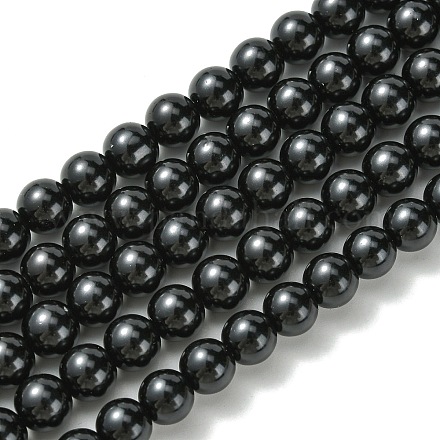 Eco-Friendly Glass Pearl Beads Strands HY-A008-8mm-RB080-1