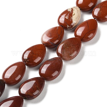 Chapelets de perles en jaspe rouge naturel G-K357-A04-01-1