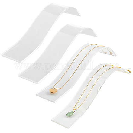 SUPERFINDINGS 4Pcs Acrylic Necklaces Display Holder 7.87