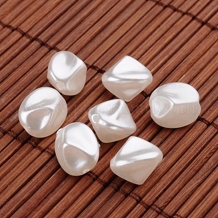 Rhombus Acrylic Imitation Pearl Beads OACR-O002-2295-1