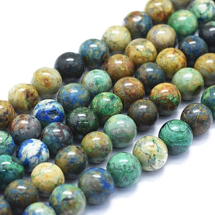 Chapelets de perles en chrysocolle naturelle G-E561-17-10mm-1