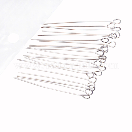 PandaHall About 205 Pcs 304 Stainless Steel Head Pins Findings Eye Pin Length 1.5 Inch 23-Gauge for Jewelry Making STAS-PH0003-13C-1