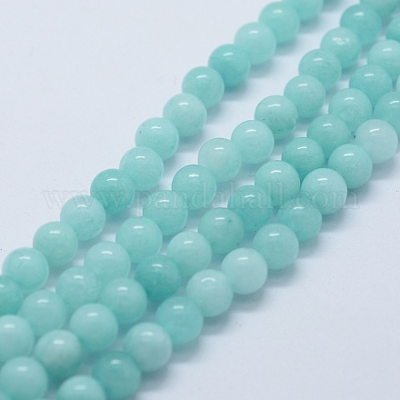 Natürliche und gefärbte Jade Perlenstränge G-P370-02-12mm-1