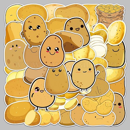 Pegatinas de dibujos animados de patata autoadhesivas de pvc STIC-PW0011-19-1