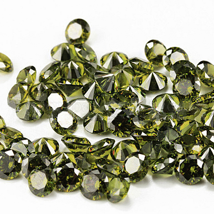 Diamante en forma de circonio cúbico espalda cabujones ZIRC-R004-5mm-05-1