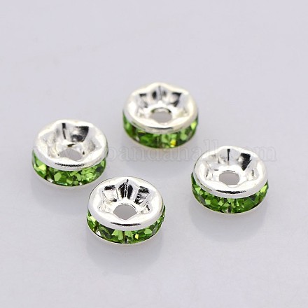 Brass Rhinestone Spacer Beads RB-A014-Z5mm-07S-NF-1