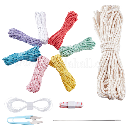 Kit de tapisserie au crochet à tricoter arc-en-ciel DIY-WH0301-26-1