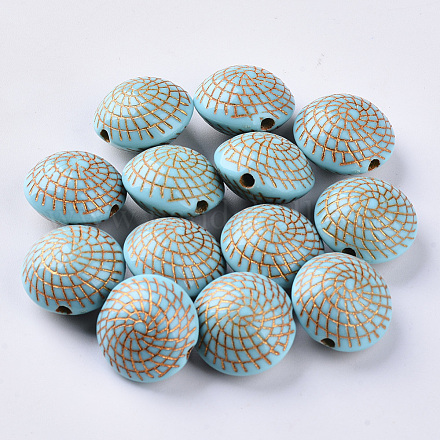 Perles acryliques plaquées OACR-S029-106-1