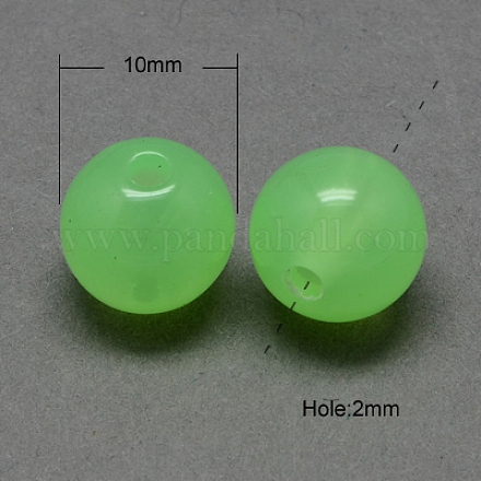 Imitation Jade Acrylic Beads SACR-S188-10mm-07-1