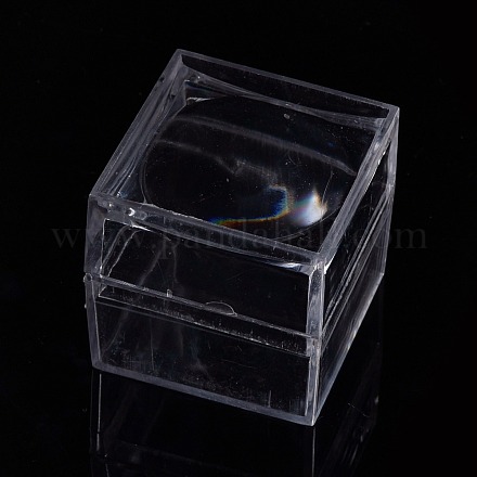 Cajas de lupa de visor de anillo de plástico transparente CON-K007-02A-1
