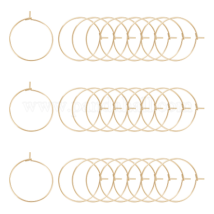 Unicraftale circa 50pz 304 impostazioni di orecchini in oro ipoallergenico in acciaio inossidabile STAS-UN0015-67-1