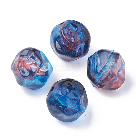Two Tone Transparent Spray Painted Acrylic Bead ACRP-T005-29-1
