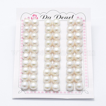 Perlas naturales abalorios de agua dulce cultivadas PEAR-P056-055-1