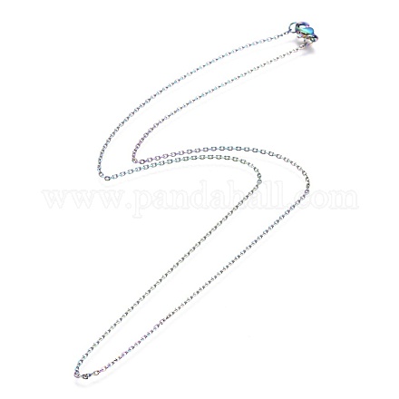 Ионное покрытие (ip) 304 ожерелья-цепочки из нержавеющей стали NJEW-F262-04-1