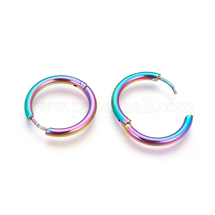 304 Stainless Steel Hoop Earrings EJEW-P177-C-12-1