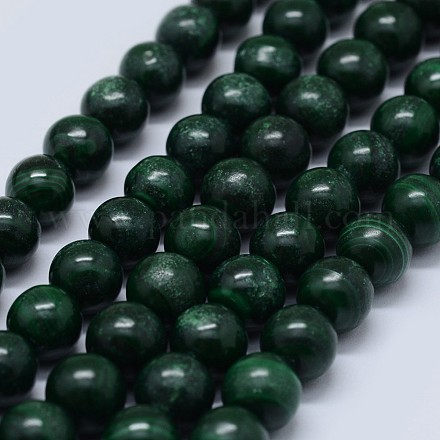 Natural Malachite Beads Strands G-F571-27B2-3mm-1