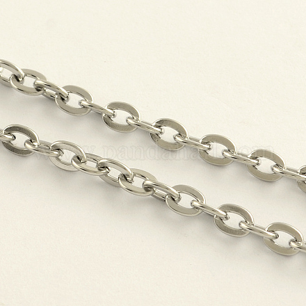 3.28 Feet 304 Stainless Steel Cable Chains X-CHS-R008-14-1