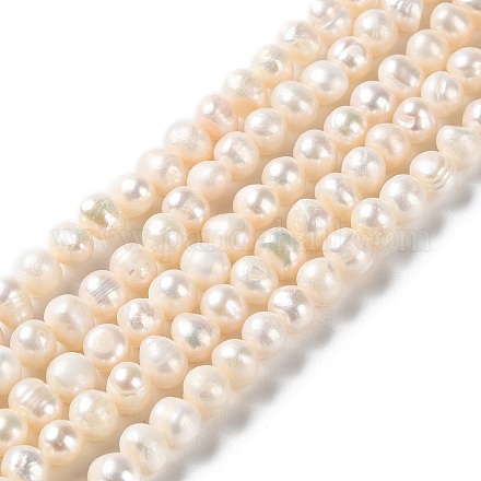 Fili di perle di perle d'acqua dolce coltivate naturali PEAR-E018-72-1