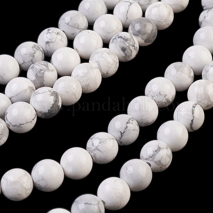 Chapelets de perles en howlite naturelle TURQ-G090-8mm-1