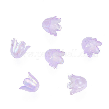 6-Blütenblatt-Imitat-Acryl-Perlenkappen JACR-T002-02B-1