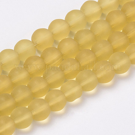 Chapelets de perles en verre transparente   GLAA-Q064-11-4mm-1