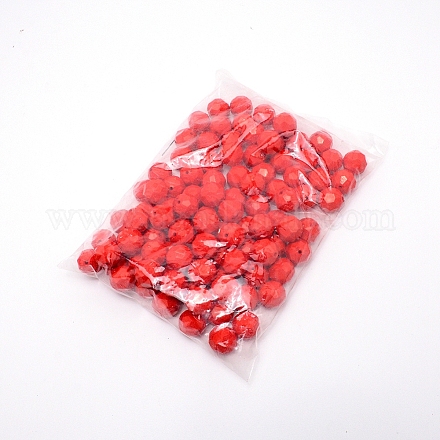 Perles acryliques opaques SACR-WH0002-13-1
