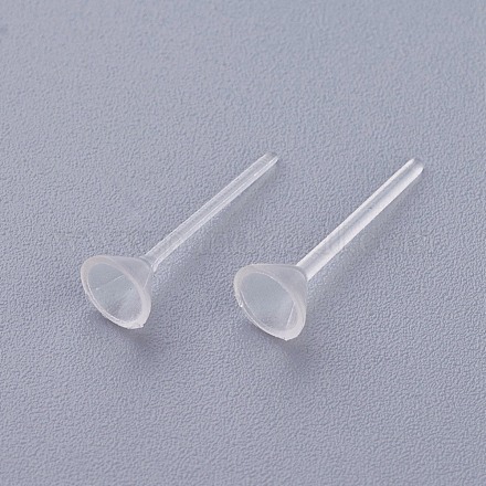 Accessoires de puces d'oreilles en plastique KY-G006-02-5m-1