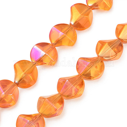 Chapelets de perles en verre électroplaqué EGLA-N008-019-A05-1