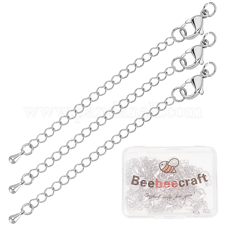 Beebeecraft 20 набор долговечных удлинителей цепи из латуни с покрытием KK-BBC0002-09-1