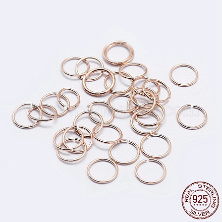 925 Sterling Silver Open Jump Rings STER-F036-02RG-1x6mm-1