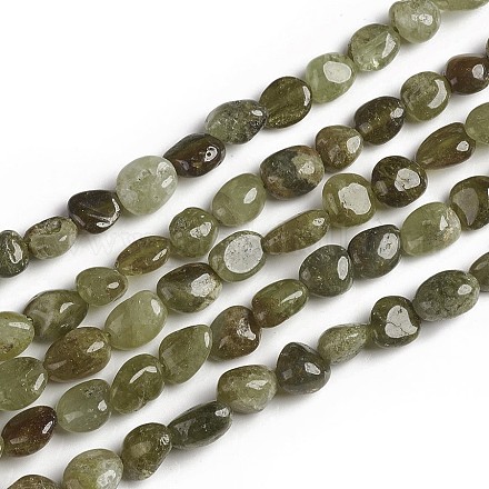 Natural Green Garnet Beads Strands X-G-D0002-D66-1