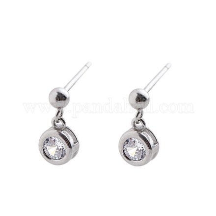 925 Sterling Silber Ohrstecker EJEW-BB47321-A-1