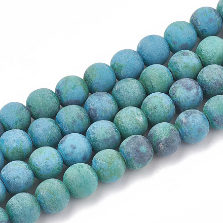 Perles synthétiques chrysocolla brins X-G-T106-194-1