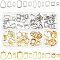 CHGCRAFT 96Pcs 24 Styles Brass Rhinestone Claw Settings Teardrop Horse Eye Oval Round Hollow Sew on Prong Setting for Rhinestone Gemstone Cabochon Resin Jewelry Making