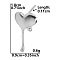 Non-Tarnish Stylish Heart Shaped 304 Stainless Steel Stud Earrings for Women