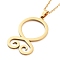304 Stainless Steel Pendant Necklaces, Cable Chains, Troll Cross, Real 18K Gold Plated, 17.56 inch(44.6cm)