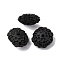 Cinnabar Beads, Carved Lacquerware, Rondelle, Black, 15.5x18x8mm, Hole: 1.8mm