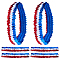 10Pcs Wide Stretch Sparkling Headband, Elastic PVC Sequin Athletic Headband, Hair Accessories for Girls, Blue, 170~188x28~30x1.5mm