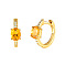 Oval Brass Micro Pave Cubic Zirconia Hoop Earrings, Golden, 11x14mm